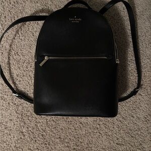 Kate Spade Black Backpack with Silver Accents
